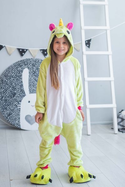 Пижама Кигуруми детская BearWear Единорог салатовый, K0W1-0020