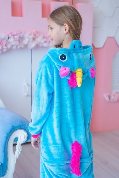 Пижама Кигуруми детская BearWear Единорог голубой, K0W1-0015-XL