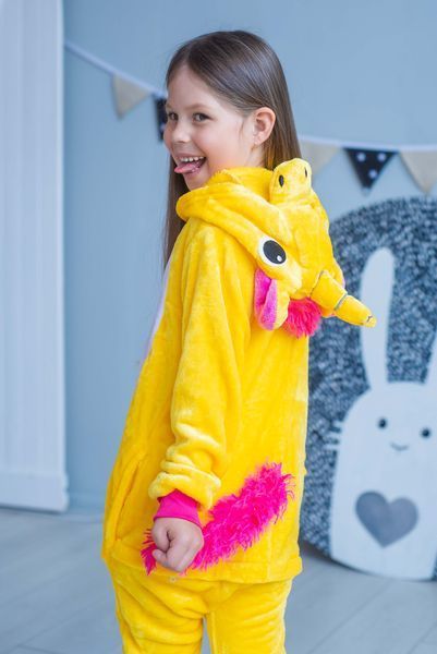 Пижама Кигуруми детская BearWear Единорог желтый, K0W1-0016-XL
