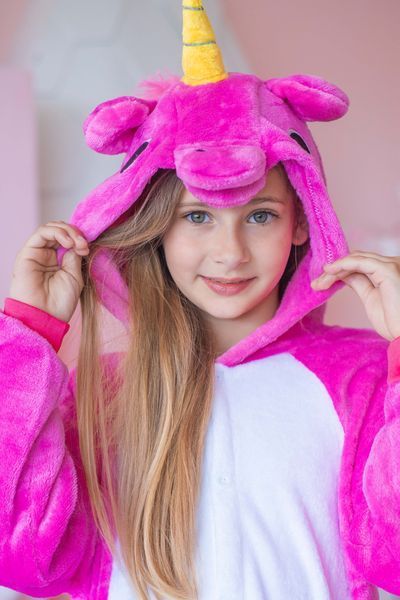 Пижама Кигуруми детская BearWear Единорог малиновый, K0W1-0017-XL