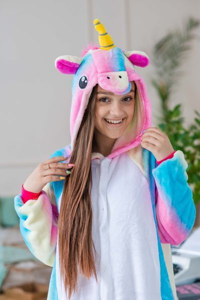 Пижама Кигуруми взрослая BearWear Единорог радуга пастель, K1W1-0028-XL