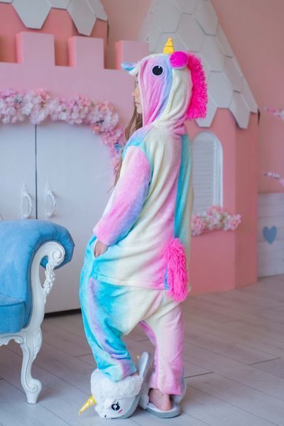 Пижама Кигуруми детская BearWear Единорог радуга пастель, K0W1-0018-XL