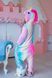 Пижама Кигуруми детская BearWear Единорог радуга пастель, K0W1-0018-XL