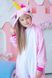 Пижама Кигуруми детская BearWear Единорог розовый, K0W1-0019-XL