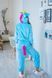 Пижама Кигуруми взрослая BearWear Единорог голубой, K1W1-0024