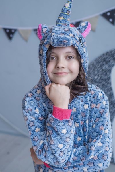 Пижама Кигуруми детская BearWear Единорог Стелла серый (на молнии), K0W1-0067-XL