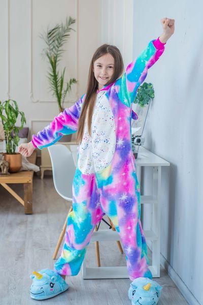 Пижама Кигуруми взрослая BearWear Единорог звездное небо (на молнии), K1W1-0124-XL