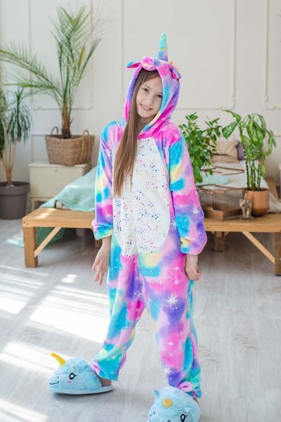 Пижама Кигуруми взрослая BearWear Единорог звездное небо (на молнии), K1W1-0124-XL